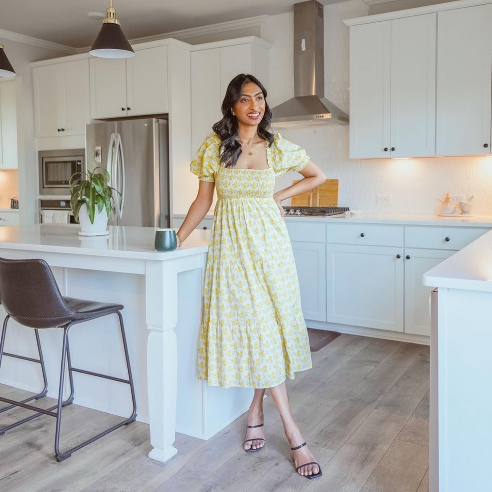 Luisa Midi Dress in Dahlee Floral Print dress